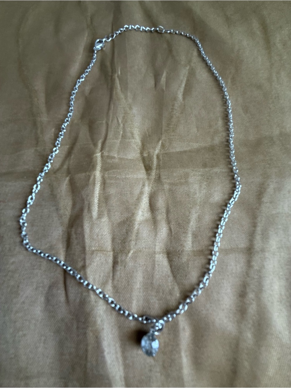 Silver-Tone Beaded Necklace with Dangle Accent - Women Jewelry